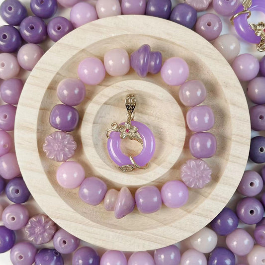 Purple Natural Bodhi Beads